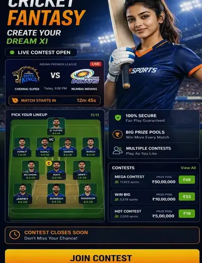 Iploddsbet (ipl betting odds) fantasy cricket & matchday visual 3